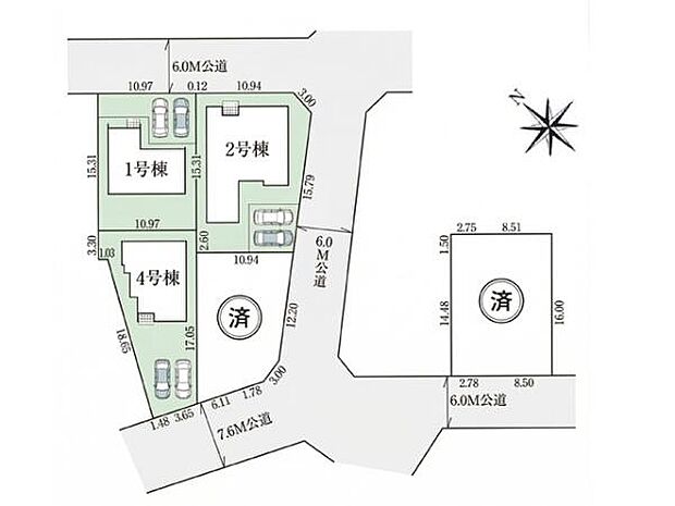 敷地46～65坪のゆとりに満ちた全5棟の新邸。商業施設も近隣に充実した坂戸市にっさい花みず木エリア！公園まで徒歩2分！