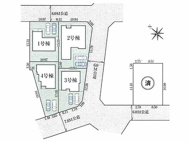 敷地46〜65坪のゆとりに満ちた全5棟の新邸。商業施設も近隣に充実した坂戸市にっさい花みず木エリア！公園まで徒歩2分！