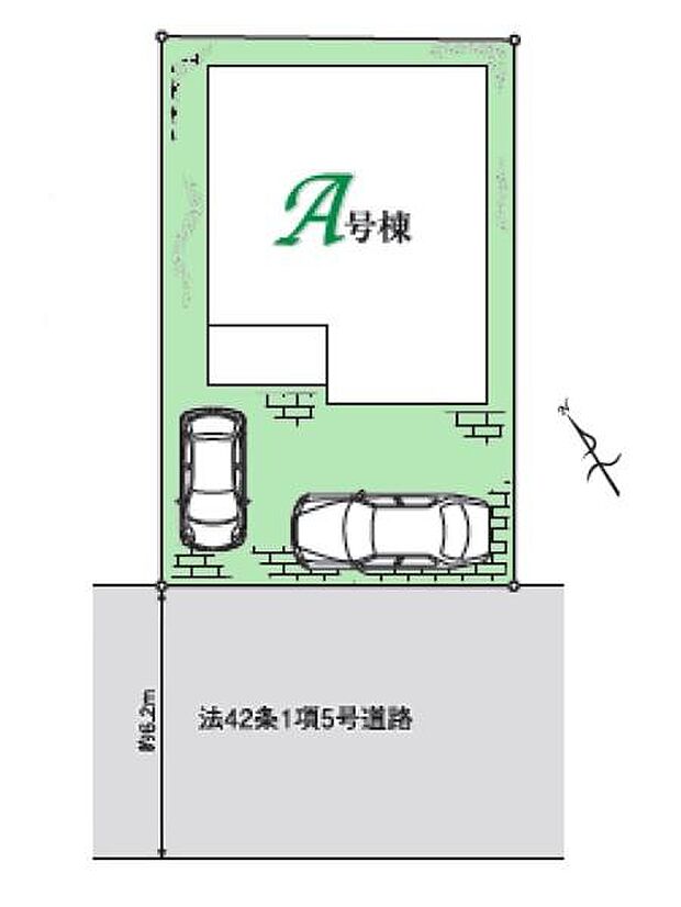 南側6.2ｍ道路に面した整形地。東武東上線「新河岸」駅徒歩16分！バス10分「下新河岸」停徒歩3分。カースペース2台（車種による）
