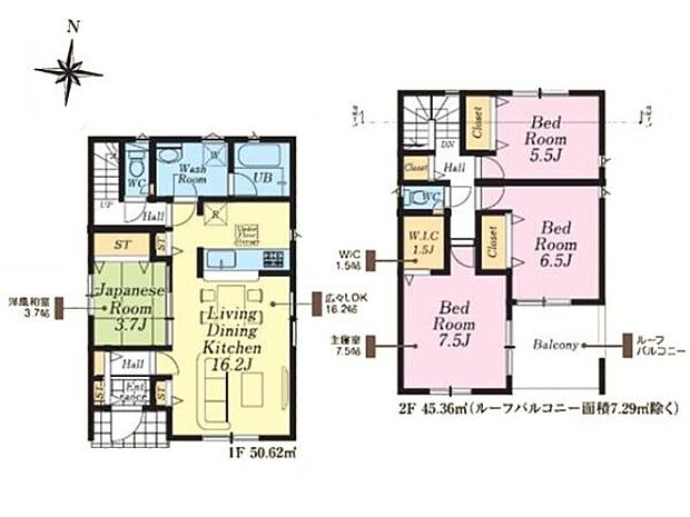 子育て家族にも嬉しいゆとりの4LDK。それぞれのプライベート空間を確保しながら、家族がのびのびと過ごせる間取りです。
