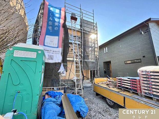 2026年2月完成予定!足場が組まれ、木工事が進んでいます。完成まで随時お写真を更新します。