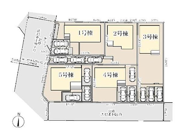 54~67坪のゆとりある敷地!2~3台駐車可能なカースペース付きで、ご家族で複数台お車をお持ちの方や来客時にも安心です。
