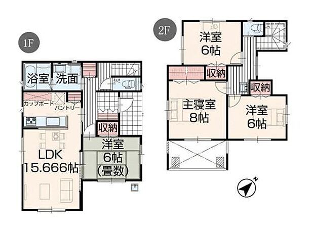 全居室6帖以上・収納付きのゆとりある4LDK！子育て家族にも使いやすい間取りです。