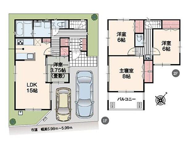 全居室2面採光＆収納付きの4LDK。LDK15帖の続き間の和洋室3.75帖は客間やキッズスペースなどライフスタイルに合わせて柔軟に使えます。