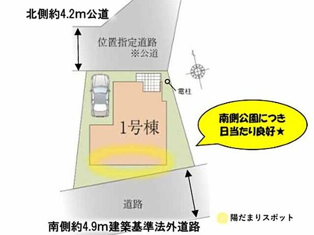 敷地面積約30坪!両面道路につき日当たり・通風良好です。東武東上線「新河岸」駅徒歩11分で通勤通学も便利。カースペース1台。