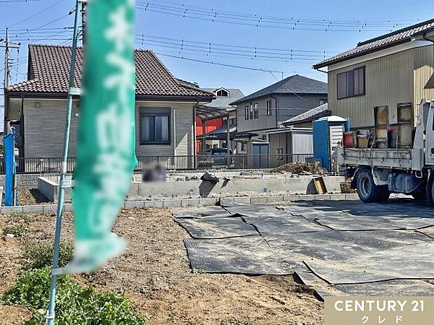 北坂戸駅から徒歩12分。閑静な住宅街に4LDKの新邸が誕生します。現在は更地の状態です。