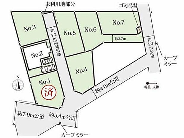JR川越線「笠幡」駅徒歩21分。並列2台駐車可（車種による）教育施設や生活施設が徒歩圏内！子育てしやすいロケーション。