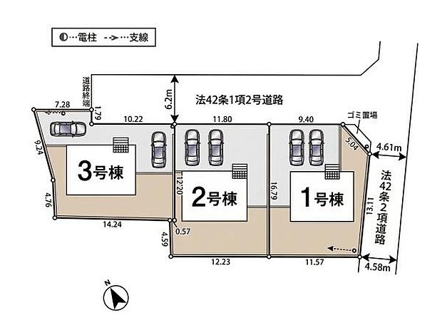 全棟、敷地広々60坪超！カースペース2台＋南庭付き。西武新宿線「本川越」駅・東武東上線「川越市」駅利用。
