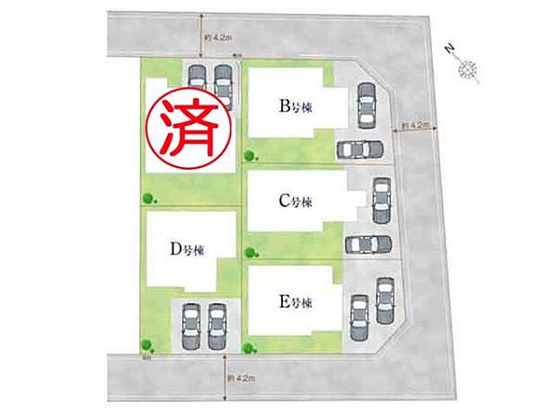 人気の川越エリアに全5棟の新邸が誕生!東武東上線・JR川越線「川越」駅徒歩24分。またはバス7分「八雲神社」停歩2分。敷地39坪超!カースペース2台。