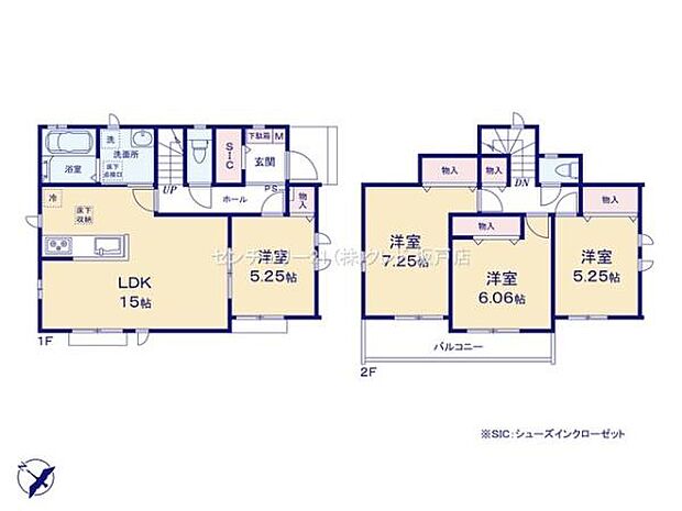 リビングと隣接する洋室は合わせて20帖超の空間としても使用できます。柔軟性の高い間取りは永住低としても長くお住まい頂けます。