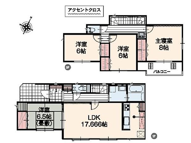 全居室南向き・収納付きのゆとりある4LDKは、子育て家族にもピッタリ。1階の和室はLDKの続き間としてはもちろん、客間・寝室と多彩に活用できます。