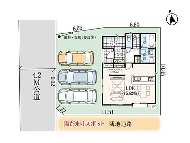 川越市駅徒歩12分、本川越駅徒歩14分、川越駅徒歩20分の3駅3路線利用可能！駐車場は並列3台分確保。来客時や複数台所有のご家庭も安心です。