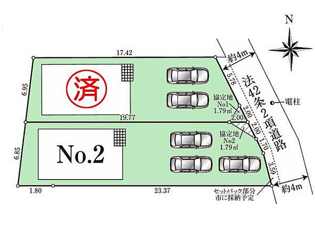 ゆとりの敷地に佇む新築分譲住宅 全2棟。駐車2台以上可能のゆとりと、学業、商業施設にも向かいやすい立地で、川越での新生活を始めるご家族におすすめです。