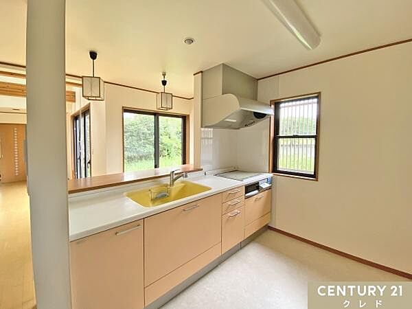 収納豊富なシステムキッチンは動線にゆとりを作り、住空間を広く確保。キッチンツールなどもすっきりと収納することができ毎日のお料理やお掃除も快適に行うことができます。