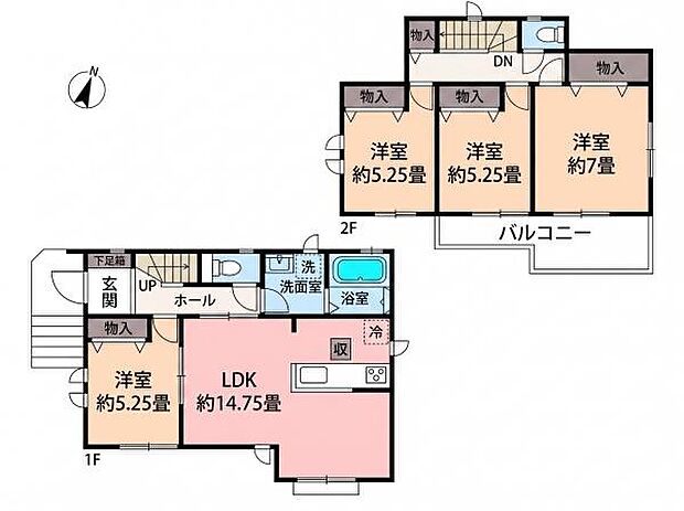 全居室南向きの明るい4LDK。陽光がたっぷり差し込む心地よい住まいで、ご家族それぞれが快適に過ごせます。
