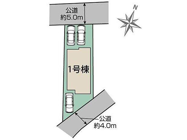 西武新宿線「本川越」駅徒歩18分。両面道路に面した陽当り・通風良好な立地。3台駐車可能なカースペース付きで、来客の多いご家族も安心!