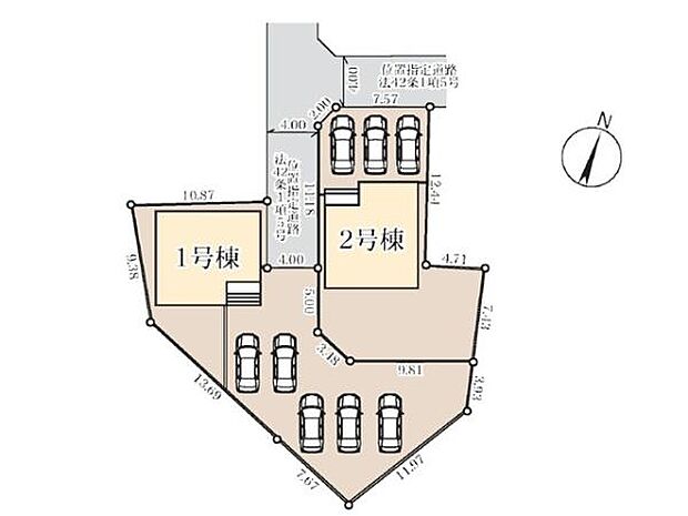 ゆとりの敷地61~88坪。複数台所有のご家庭にも嬉しい駐車3~5台可。小学校が近く子育てに嬉しい住環境。