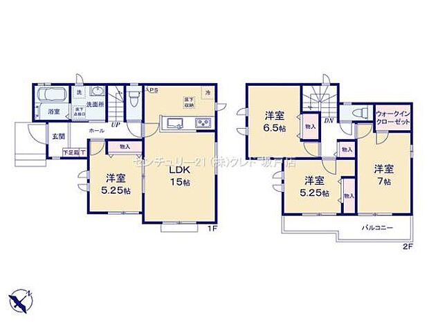 子育て家族にオススメな南向き4LDK!15帖のLDKには対面式キッチンを採用し、料理をしながら家族との会話を楽しめる、嬉しい間取りです。