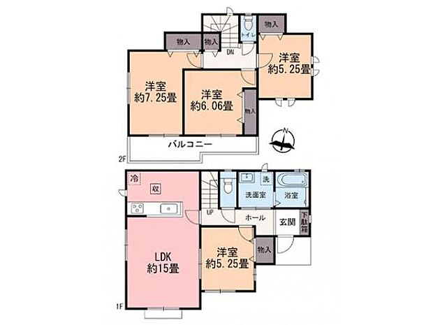 全居室南向きで陽当り良好。明るい陽光に包まれる、家族に寄り添う4LDKの住まいです。