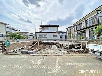 外観：制震Damper標準搭載・耐震等級3取得の地震強い安心住宅全2棟。完成まで随時お写真を更新します！