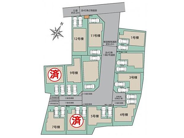 全12棟の新たなコミュニティが誕生！西武新宿線「南大塚」駅徒歩8分の好立地。全棟、2台駐車可能。
