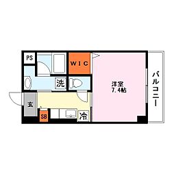 Pronity　Hill 7階1Kの間取り