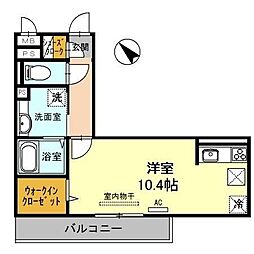 メゾンドゥエスポワール ワンルームの間取図画像