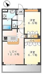 エル・アールK 2LDKの間取図画像