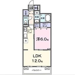 エルグランデSOU 1LDKの間取図画像