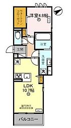 ラ・フェリーチェ 1LDKの間取図画像