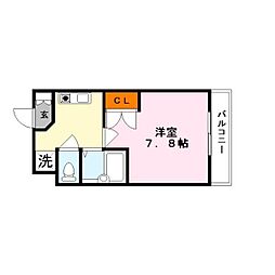 UniLifeハイツ宮の森2番館 1Kの間取図画像
