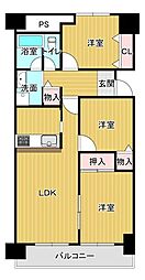 水鉄アーバンコンフォート岩出 3LDKの間取図画像