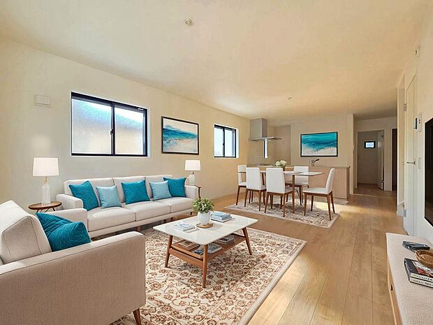 家具はCGで作成しており、実際に現地に家具は置かれておりません。また、価格に家具は含まれておりません。