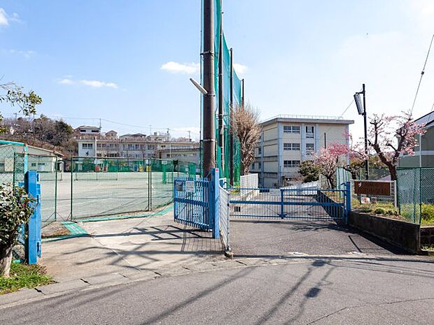 川崎市立長沢中学校　距離約850m