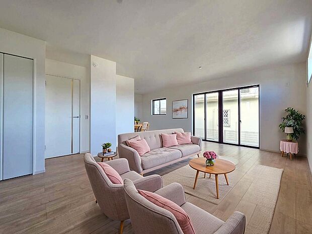 家具はCGで作成しており、実際に現地に家具は置かれておりません。また、価格に家具は含まれておりません。