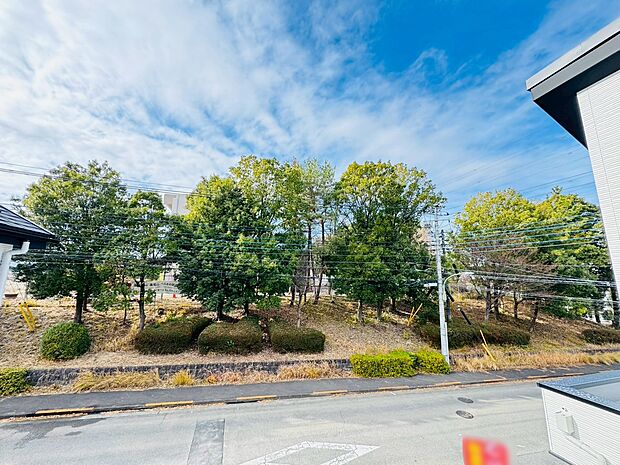 バルコニーからは建物に邪魔されない、広々とした青空が臨めます