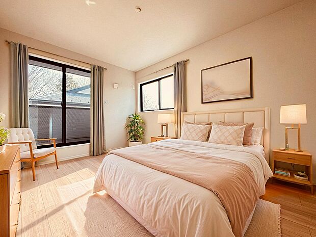 家具はCGで作成しており、実際に現地に家具は置かれておりません。また、価格に家具は含まれておりません。