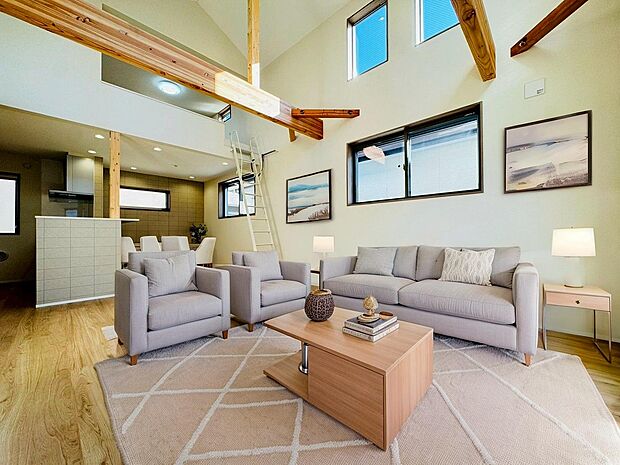 家具はCGで作成しており、実際に現地に家具は置かれておりません。また、価格に家具は含まれておりません。