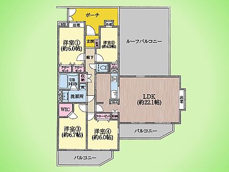 4LDK 間取り
