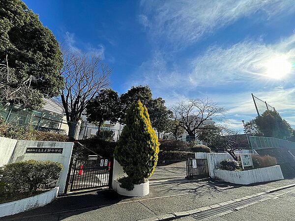 横浜市立もえぎ野中学校　距離約600m