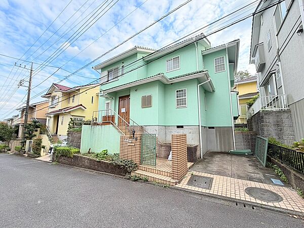 道路に面した戸建て住宅の外観