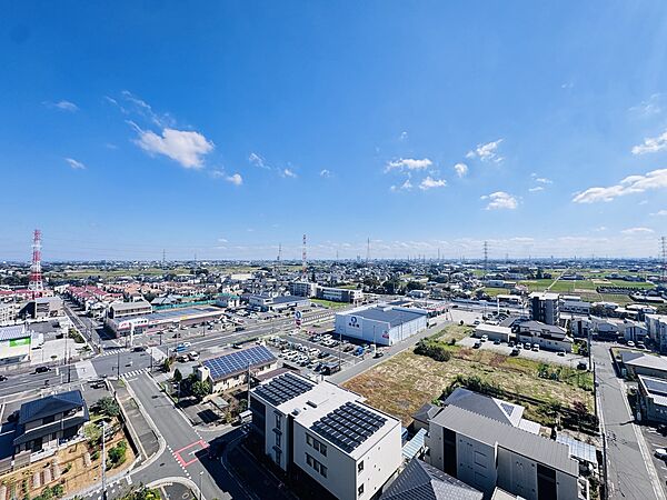 高層階から市街地を望む眺望