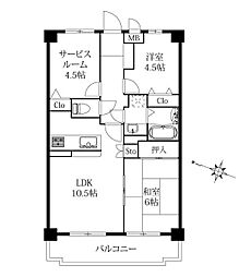 間取図画像 2SLDK