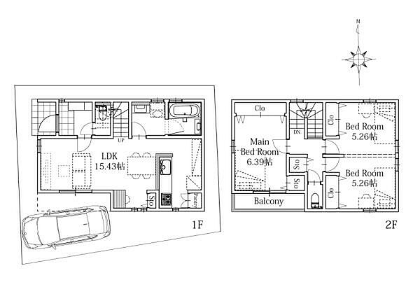 建物プラン例：建物面積81.15m2