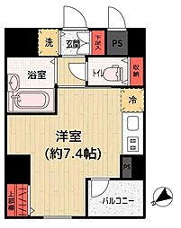 西武池袋線 桜台駅 徒歩5分の賃貸マンション 10階ワンルームの間取り