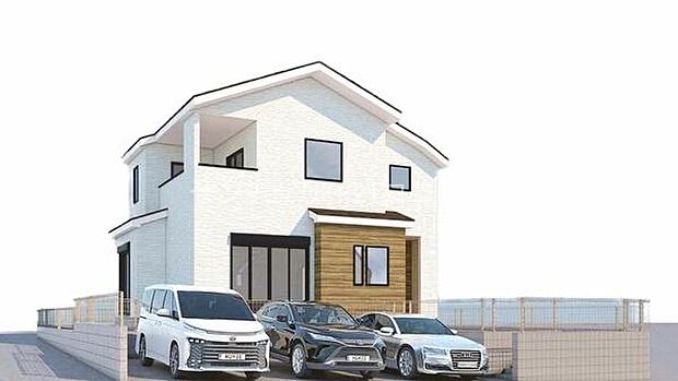 外観完成予想パース(外観の完成予想図です。周辺画像はイメージで実際のものとは異なります。)