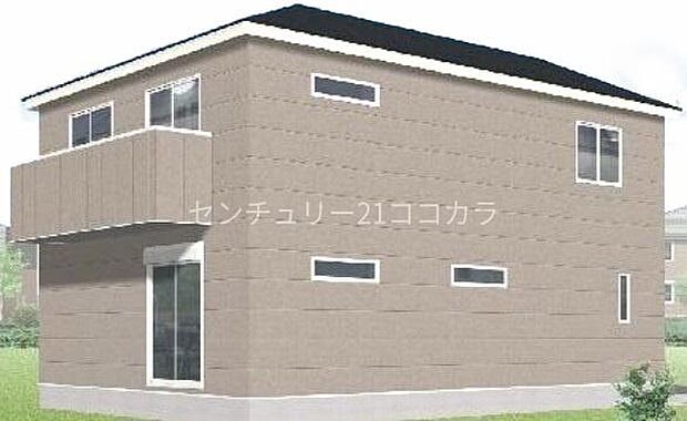 外観完成予想パース(外観の完成予想図です。周辺画像はイメージで実際のものとは異なります。)