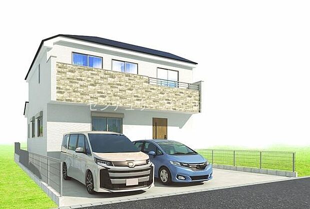 外観完成予想パース（外観の完成予想図です。周辺画像はイメージで実際のものとは異なります。）