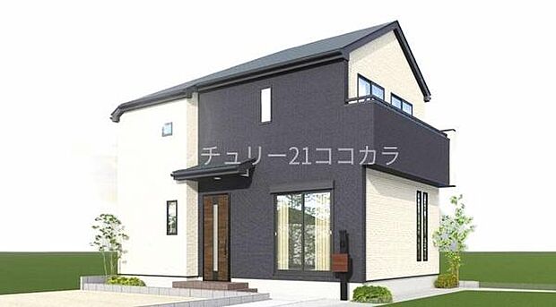 1号棟外観完成予想パース（外観の完成予想図です。周辺画像はイメージで実際のものとは異なります。）