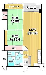 間取図画像 2LDK